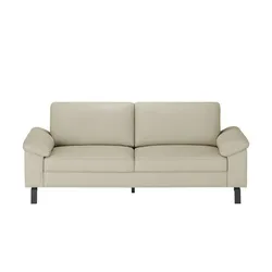 Max Schelling Ledersofa aus Echtleder Maximum ¦ creme ¦ Maße (cm): B: 204 H: 86 T: 97