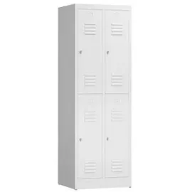 Classix Spind signalweiß X-520227, 4 Schließfächer 59,0 x 50,0 x 180,0 cm