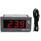 Zfx-900 Thermometer Mit Integrierter Temperaturanzeige, Intelligentes Digitales Temperaturdisplay Für Kühlschrank, Gefrierschrank Und Kühlraum, Schwarz