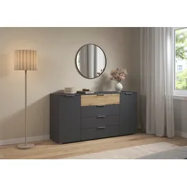 OTTO home Kombikommode 160 x 81 x 42 cm Grau / Eiche