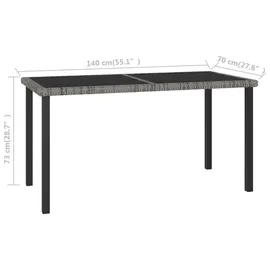 vidaXL Garten-Essgruppe 5-tlg. grau 3065701