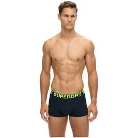 Superdry Trunk Boxershorts Eclipse Navy / Neon M 3er Pack