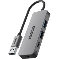 Sitecom USB-A zu 2x USB-A + 2x USB-C Hub