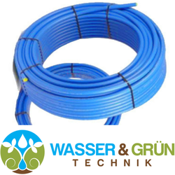 PE Rohr 32 mm PE100, blau oder Schwarz-Blau PN10, 32mm HD  25 m/Rolle, 50 m/Rolle, 100 m/Rolle Typ: PE-Rohr 32 (PE-Rohr 32 mm, 10 bar, Schwarz/Blau, 10 m/Rolle, 25 m/Rolle, 50 m/Rolle, 100 m/Rolle: 25 m/Rolle PE-Rohr 32 mm PN10  )