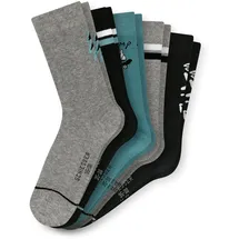 SCHIESSER Jump Alltagssocken 5er Pack Blau/Grau/Schwarz 39-42
