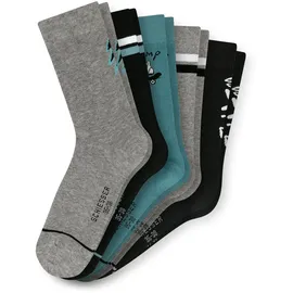 SCHIESSER Jump Alltagssocken 5er Pack Blau/Grau/Schwarz 39-42