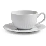 Kähler Kaffeetasse mit Untertasse 25 cl Hammershøi legendär Zeitlos, Weiss