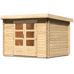 Karibu Gartenhaus Bastrup 3 - 28 mm-297 x 237 cm- naturbelassen