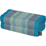 Thaikissen Meditationskissen Nackenkissen 35x15x10 blau Kissen mit Füllung aus Kapok Yogakissen