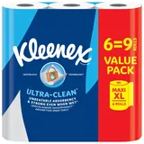 Kleenex® Küchenrolle Ultra CleanTM, 6 Maxi XL Küchenrollen (=9 Rollen), Unübertroffene Saugfähigkeit und Festigkeit Küchenpapier - 100% recycelbare Verpackung