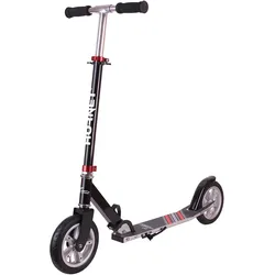 Hudora 14533 Hornet Scooter Air 200, schwarz/rot City - Roller Luftbereift EINHEITSGRÖSSE