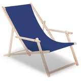 SPRINGOS Liegestuhl aus Buchenholz Sonnenliege Gartenliege mit Armlehnen Strandliege