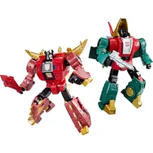 Hasbro Transformatoren Age of the Primes Leader Class Actionfiguren 2er-Pack G2 Universe Dinobots Snarl Slug 19 cm