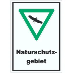 Naturschutzgebiet Aufkleber A3 (297x420mm)