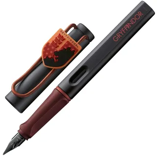 Lamy safari Harry Potter GryffindorTM Füller – Special Edition Füllhalter mit Wappen des Hauses - Stahlfeder in Strichbreite M – mit ergonomischen Griff – inkl. Tintenpatrone T10 blau – Rechtshänder