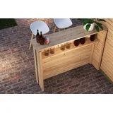 Karibu Holztheke Poolbar 165 x 39,5 x 124 cm natur
