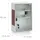 Relaxdays Medizinschrank Emergency Edelstahl / Holz-Optik Hbt:45x30x12cm, 3 Fächer, Glas-Tür abschließbar,silber/braun