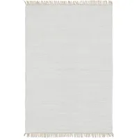 benuta Baumwollteppich Tom Creme 200x300 cm Skandinavisch Wohnzimmerteppich Fransen Baumwolle Rechteckig, - Weiß,