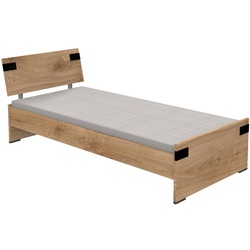 WIMEX Bett Liverpool 90 x 200 cm Holzoptik Braun Eiche