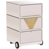 PAPERFLOW easyOffice Classic Chic Rollcontainer weiß, bunt 4 Auszüge 39,0 x 43,6 x 64,2 cm