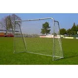 powershot Fußballtor - 2,15 x 1,50m - aus Stahl - mit optionaler Torwand - Garten-Fußballtor (Ohne rote Schusswand)