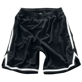 URBAN CLASSICS Stripes Mesh Short Sport-Shorts Schwarz M