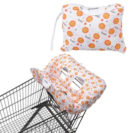 Navaris 2-in-1 Einkaufswagen- und Hochstuhlbezug - Hochstuhl-Kissenbezug - Hochstuhlkissen - Ersatzbezug Sitzkissen - Sitzauflage Kinderstuhl - Komfortabel und praktisch