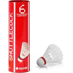 OLIVER Nylon Federbälle - 6er Rolle weiß/rot weiß|rot NO SIZE