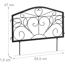 Relaxdays Beetzaun, antik, 4-tlg.
