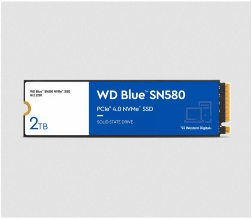 Western Digital SSD WD Blue 2TB SN580 NVME M.2 PCIe 4.0 x4 WDS200T3B0E