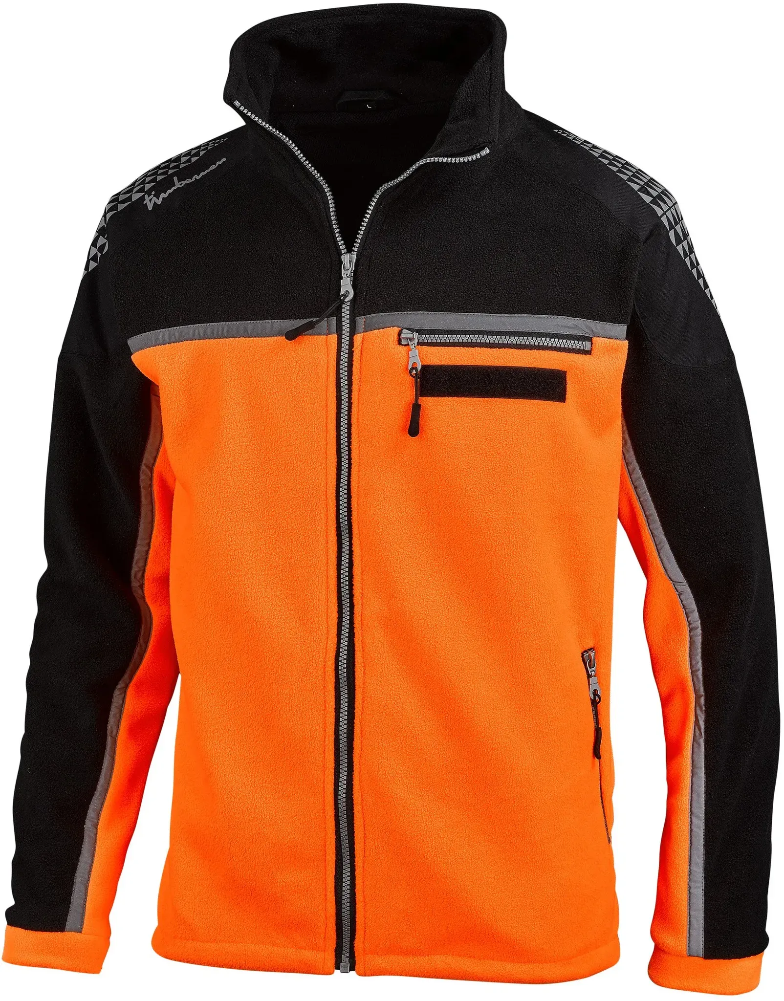 Timbermen Fleecejacke, schwarz-orange, M