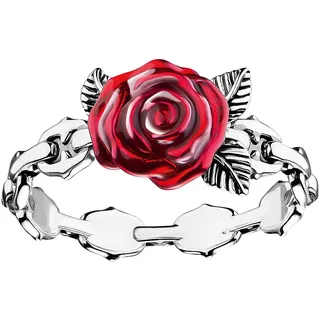 Thomas Sabo Fingerring »Roses Romance, TR2482-664-10-52-60« THOMAS SABO silberfarben-rot