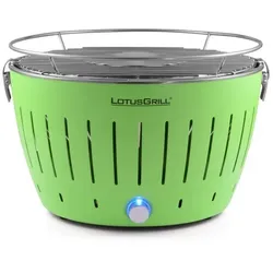 LotusGrill Starter-Set Classic 1x Grill Limettengrün USB-Anschluß, 1x Buchenholzkohle 2,5 kg, 1x Brennpaste 200ml, 1x Zange (Farbe nach Vorrat), 1x