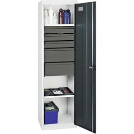 stumpf metall Werkzeug und Materialschrank 3000 RAL 7035/7016 5 Schubladen 2 Wannen