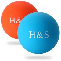 H&S Faszienball für Massage & Therapie – 2er-Set Harte Kleine Faszienkugeln – Lacrosse-Ball gegen Muskelverknotungen & Verspannungen an Hand & Fuß – Physio Ball Massage-Kugeln