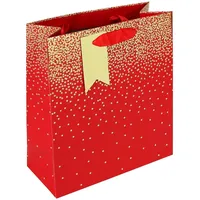 Clairefontaine 6x Große Geschenktasche, Sternenregen, 26,5x14x33 cm Rot 34831-2C