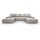 lookway Ecksofa LAVIO U mit Schlaffunktion und Bettkasten 3-Sitzer Beige