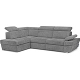 Konsimo Ratlo Ecksofa , Schlaffunktion, 4 /5 Sitzer, Bettkasten, grau - Konsimo