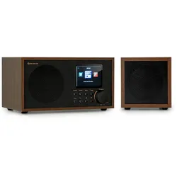 Silver Star Mini Two Internet DAB+/FM Radio, WiFi, BT, TWS Speaker Walnuss