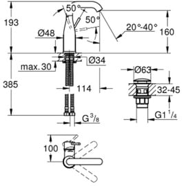 Grohe Essence M-Size Einhandmischer chrom 23798001