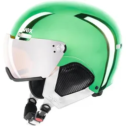 UVEX Herren Helm Visierhelm hlmt 500 Visor Chrome, green, 52-55