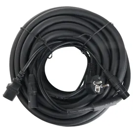 Pronomic Hybridkabel Schukostecker auf Kaltgerätebuchse XLR/XLR 15m (EUIECX)