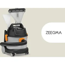 Zeegma ZONDER Pro COMPACT Graphit Industriestaubsauger 1000W, Behälter 6 L, Polster- und Teppichdüste, Ausblasfunktion