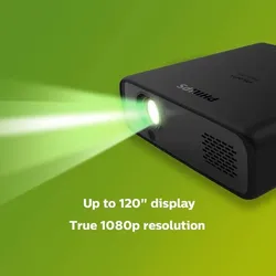 Philips PicoPix Max One Mini Beamer mit Full HD, 120` Projektion und 5 Stunden Akku