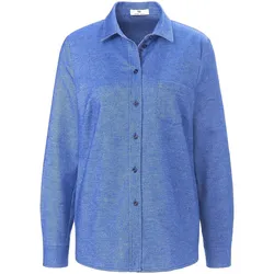Bluse Hemdkragen Peter Hahn blau, 48