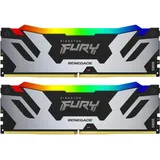 Kingston FURY Renegade RGB schwarz/silber DIMM Kit 32GB, DDR5-6400, CL32-39-39, on-die ECC (KF564C32RSAK2-32)