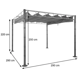 MCW Pergola 2,9 x 2,9 m Braun