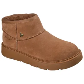 SKECHERS Damen Keepsakes Cozy Cozy Mini Slip-InTurnschuhe, Chestnut Suede Wool, 37