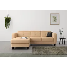 sit&more Ecksofa SIT & MORE "Belluci L-Form", braun (macciato), B:247cm H:85cm T:170cm, Sofas, Ecksofa, inklusive Federkern, wahlweise mit Bettfunktion und Bettkasten