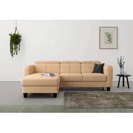 sit&more Ecksofa SIT & MORE "Belluci L-Form", braun (macciato), B:247cm H:85cm T:170cm, Sofas, Ecksofa, inklusive Federkern, wahlweise mit Bettfunktion und Bettkasten